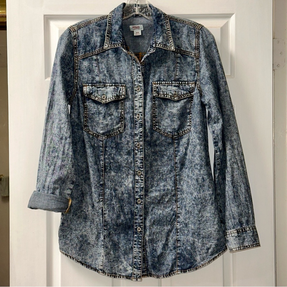 Mossimo Supply Co. Blue Button Down Shirt